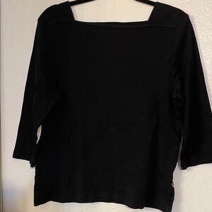 Chico's Classic Black Long Sleeve Top
